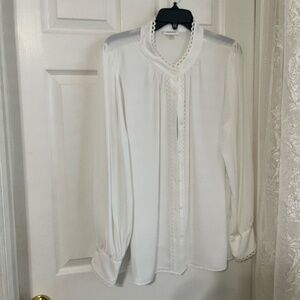 Calvin Klein PLUS dressy white blouse.